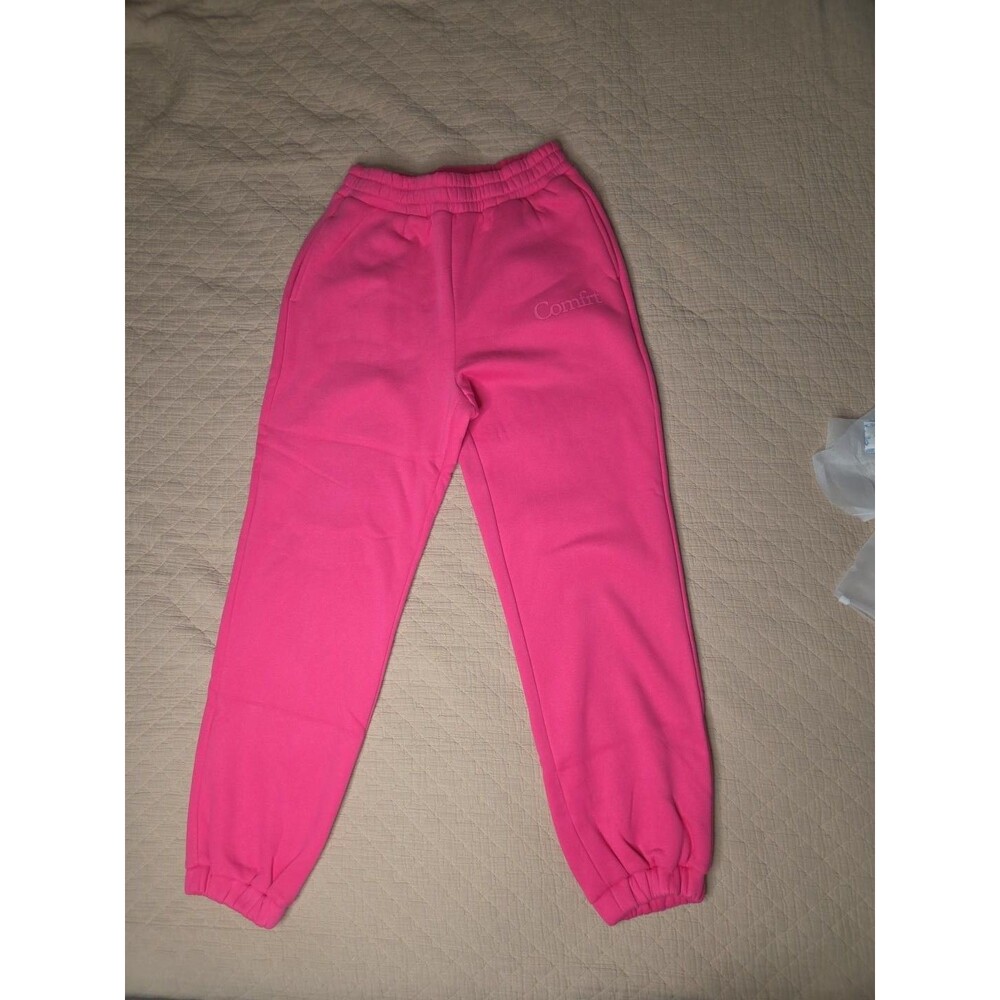 Comfrt Minimalist Sweatpants Hot Pink Size M Oversized Joggers KJHU54